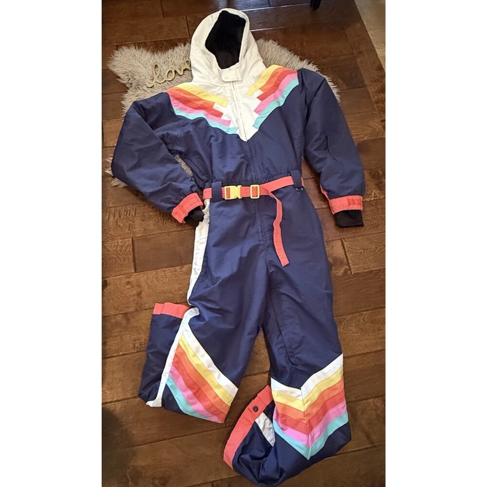 Tipsy Elves Santa Fe Shredder Blue Retro Snow Suit Ski Suit Mens Size XL
